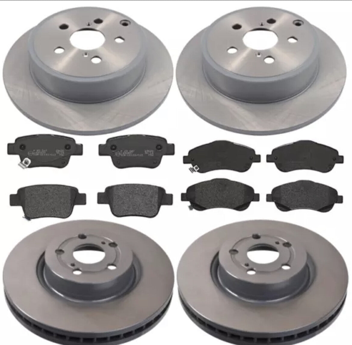 FOR TOYOTA COROLLA VERSO 2.2D4D 2005-09 BRAKE DISC BRAKE PADS FRONT REAR