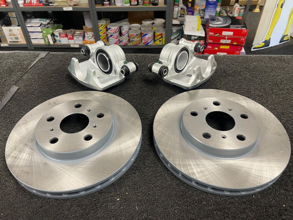 FOR CELICA  1.8 2.0 ST162 ST182 1985-99 FRONT BRAKE CALIPERS AND BRAKE DISCS 