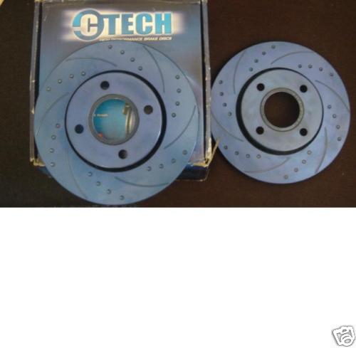 ESCORT XR3I RS2000 MINTEX CTECH GROOVED BRAKE DISCS