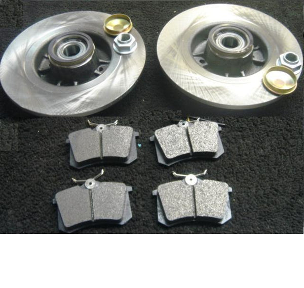 FOR MEGANE MK2 02>06 REAR BRAKE DISCS WITH BEARINGS & PADS