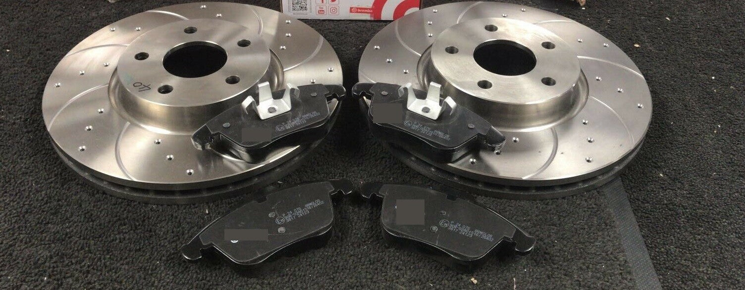 DRILLED GROOVED BRAKE DISC PADS FORD GALAXY 2.0 TDCI MK4 2015 ON