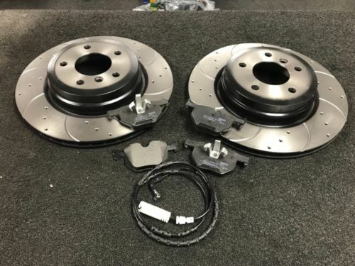 FOR BMW X3 X4 35D REAR PERFORMANCE DRILLED GROOVED BRAKE DISCS PADS SET **NEW**