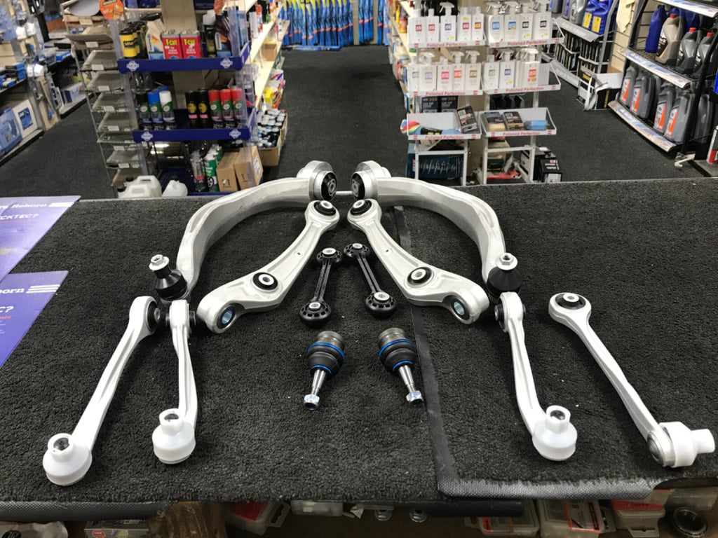 FOR AUDI A4 A5 TDI FRONT UPPER LOWER SUSPENSION WISHBONE ARMS LINKS KIT SET