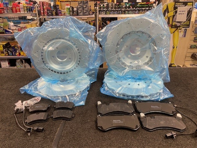 AUDI RS7 QUATTRO 2013-19 BRAKE DISC FRONT REAR + BREMBO BRAKE PAD FULL SET