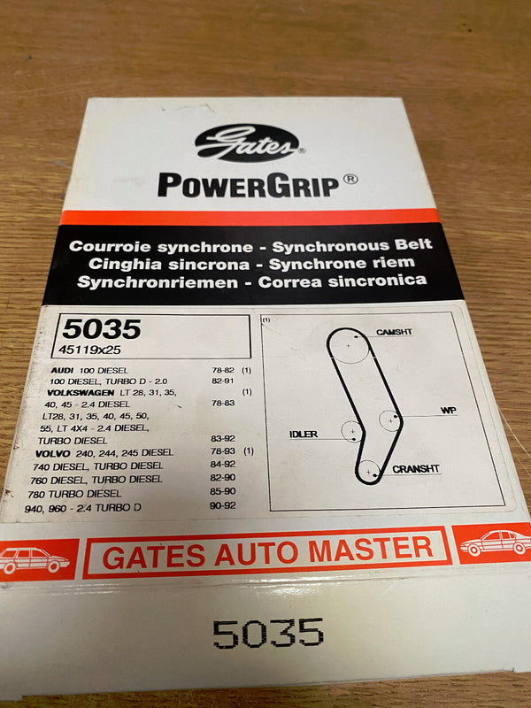 FOR AUDI 100 2.0TD AVANT C3 1983-1991 GATES POWERGRIP TIMING BELT 5035