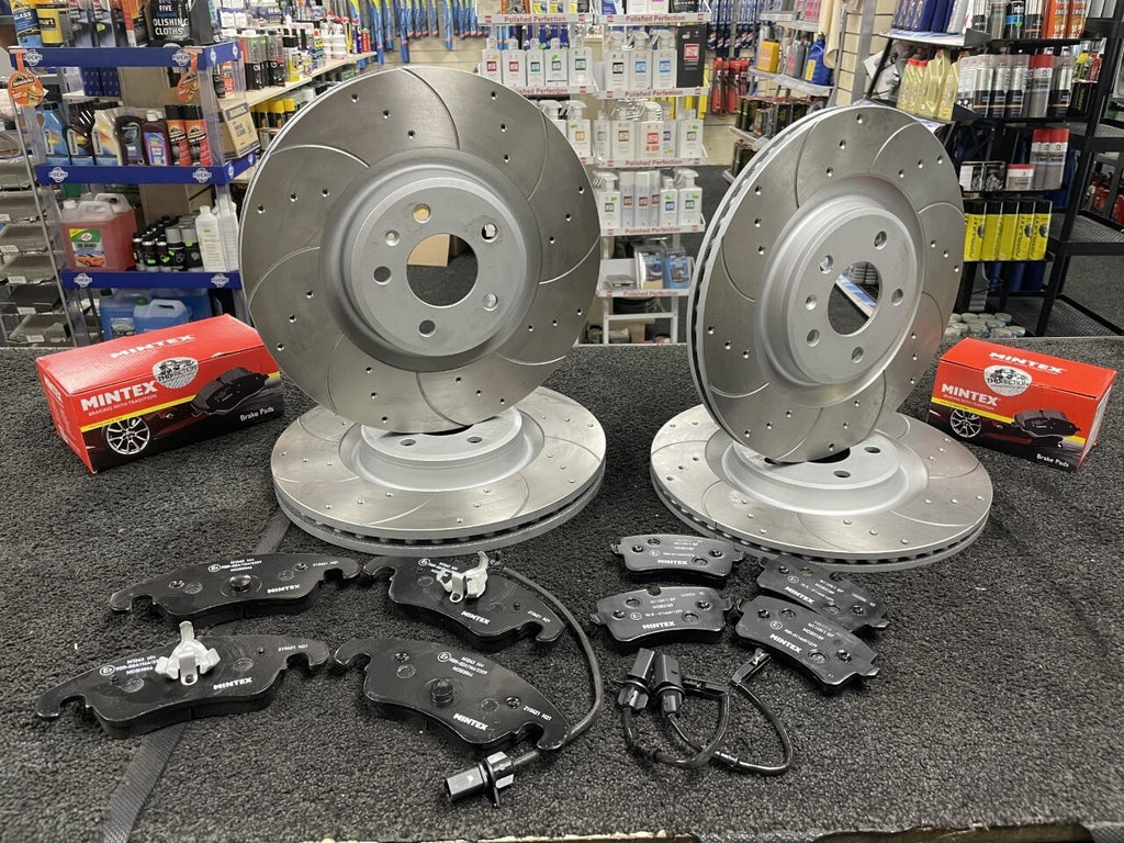 A7 TDI QUATTRO S LINE (MK1 (4G)) SE DRILLED GROOVED BRAKE DISCS PADS FRONT REAR