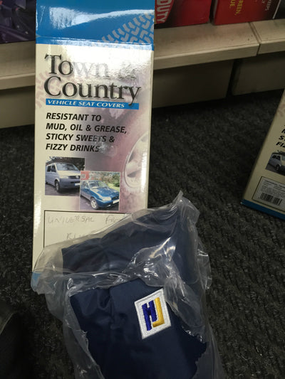 HEAVY DUTY MUD OIL RESISTANT FRONT SEAT COVER BLUE UNIVERSAL SEAT COVER