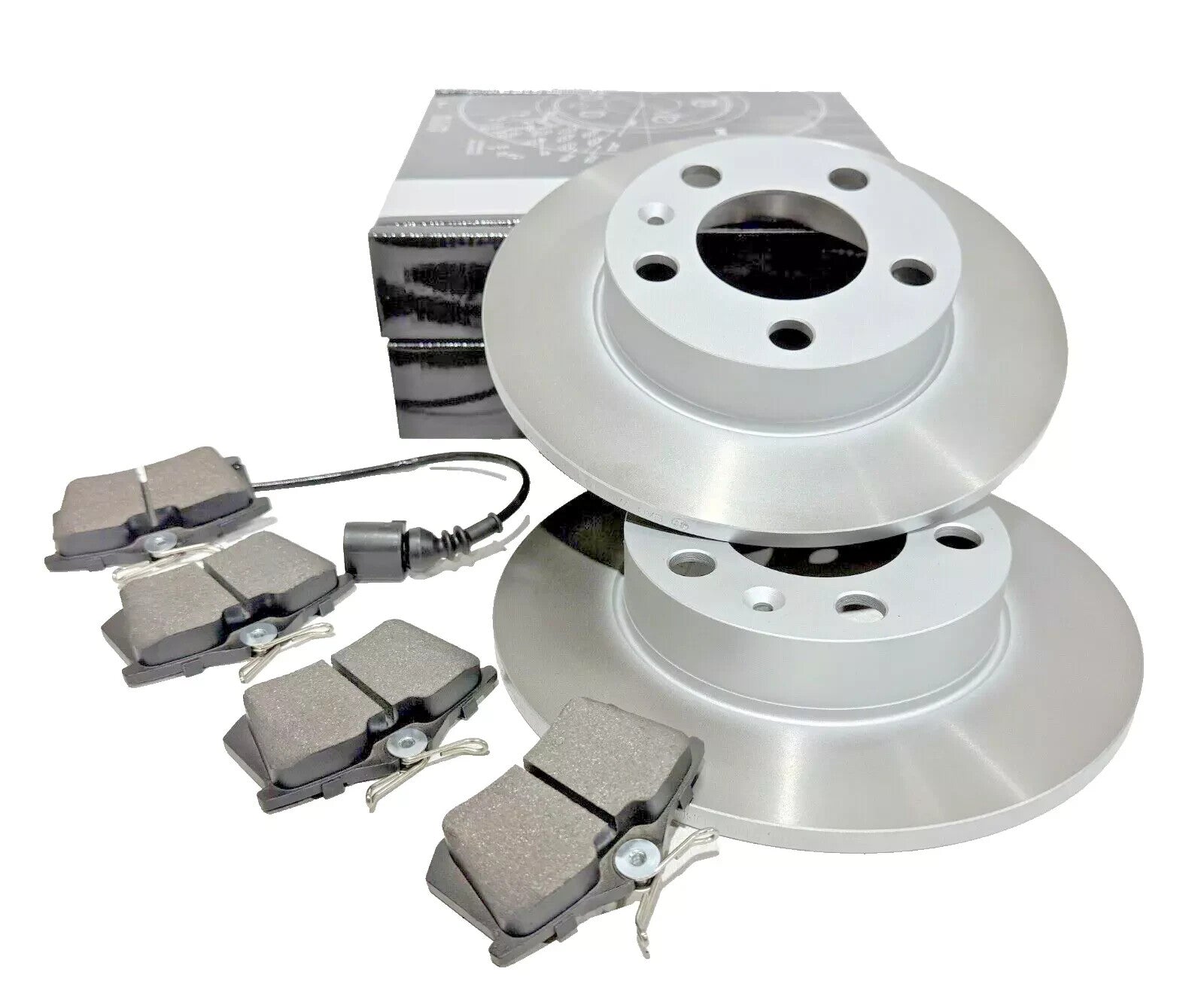 Audi A1 A2 A3 TT (1997-24) 2 REAR BRAKE DISC REAR BRAKE PADS