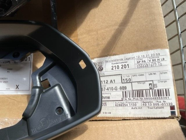 AUDI Q7 4M 2016-2021 RH OS DOOR MIRROR ASSEMBLY 4M2857410G9B9 GENUINE NEW