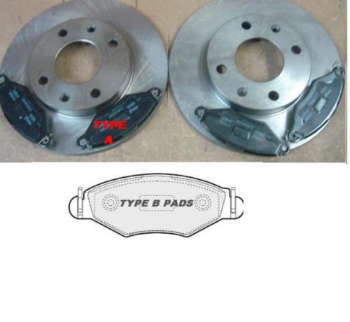 PEUGEOT 206 1.1 1.4 1.6 HDI BRAKE DISCS & PADS SOLID 