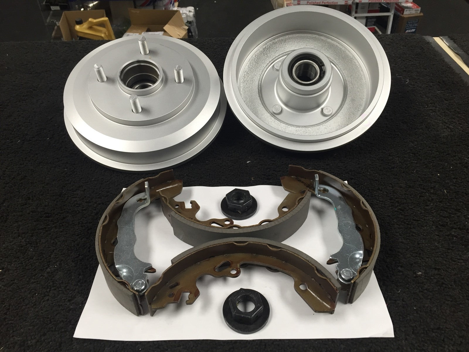 FORD FOCUS MK1 1998-04 BRAKE DRUM ZINC COATED WHEEL BEARING FITTED BRAKE SHOE