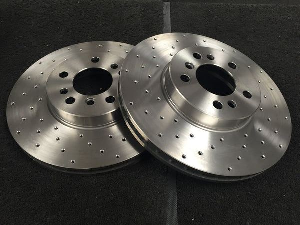 BMW E60 E61 520d 525d 530i 530D FRONT BRAKE DISC CROSS DRILLED 324MM