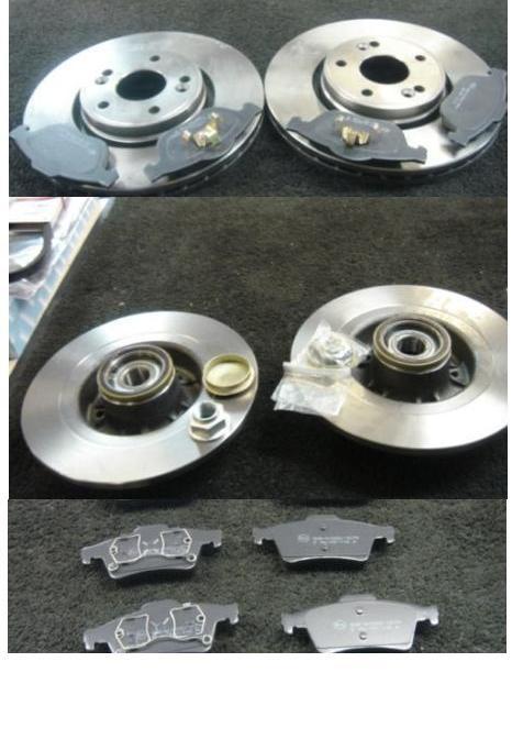 LAGUNA TOURER ESTATE 01-07 FRONT REAR BRAKE DISC &PADS 