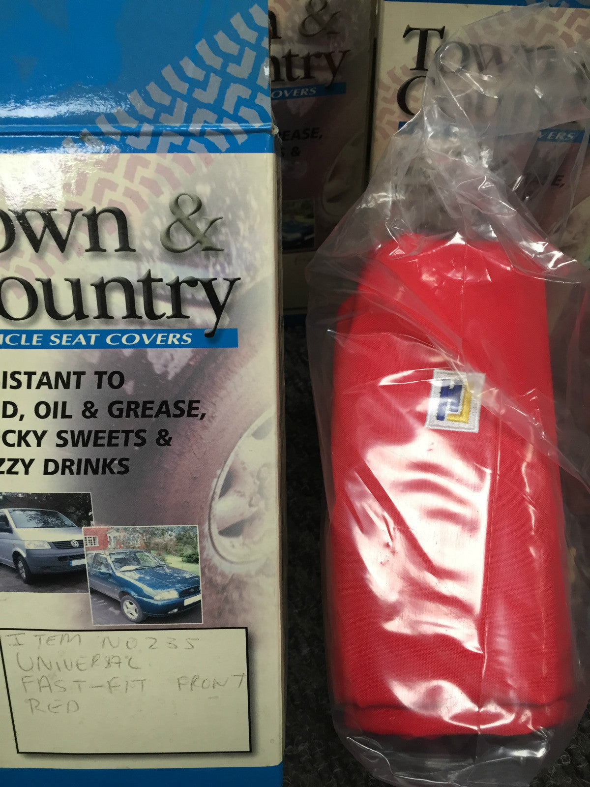 HEAVY DUTY MUD OIL RESISTANT FRONT SEAT COVER RED UNIVERSAL SEAT COVER