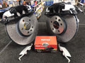 VW TRANSPORTER PERFORMANCE DRILLED GROOVED BRAKE DISC CALIPER KIT 340mm BLACK