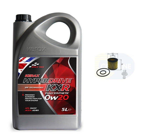 FOR LEXUS CT200H 1.8 HYBRID 10-16  OIL FILTER & 5L ENGINE OIL 0w20 HYBRID 