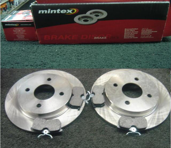 FOR FORD FOCUS 1.4 1.6 1.8 BRAKE DISCS PADS MINTEX REAR