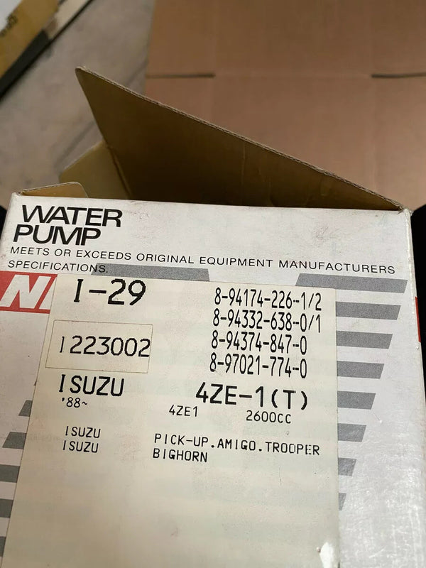 1 X WATER PUMP FOR ISUZU TROOPER 2.6 4ZE-1T 4ZE 1T PICKUP BIG HORN AMIGO TROOPER