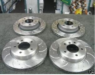 FOR BMW 323i 325i 3258i E36 BRAKE DISCS DRILLED GROOVED FRONT AND REAR 
