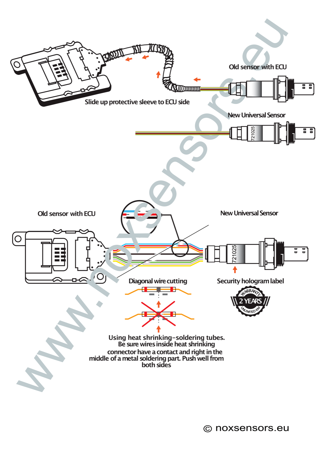GENUINE NTK NOX SENSOR REPAIR KIT CONTINENTAL SIEMENS FOR AUDI VW