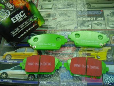 MG ZR 160 ZS180 FRONT BRAKE PADS EBC GREEN  STUFF  FRONT
