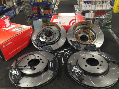 BMW Z4 E86 BREMBO DRILLE GROOV BRAKE DISCS PADS REAR HAND BRAKE SHOE FRONT BACK 