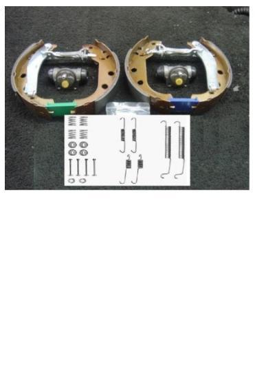 PEUGEOT 206 REAR BRAKE SHOE SET ADJUSTER WHEEL CYLINDER AND FITTING KIT 98- 07
