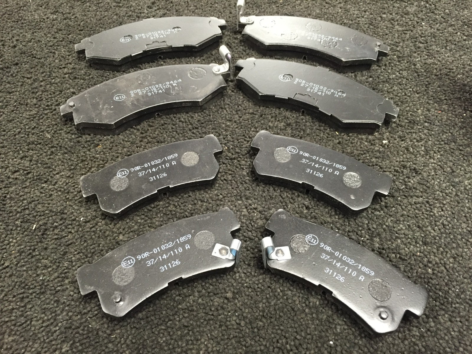 SSANGYONG MUSSO KORANDO FRONT & REAR BRAKE PADS  MANDO CALIPERS