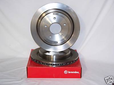 BMW 330 325 BREMBO FRONT BRAKE DISC & RED STUFF PADS