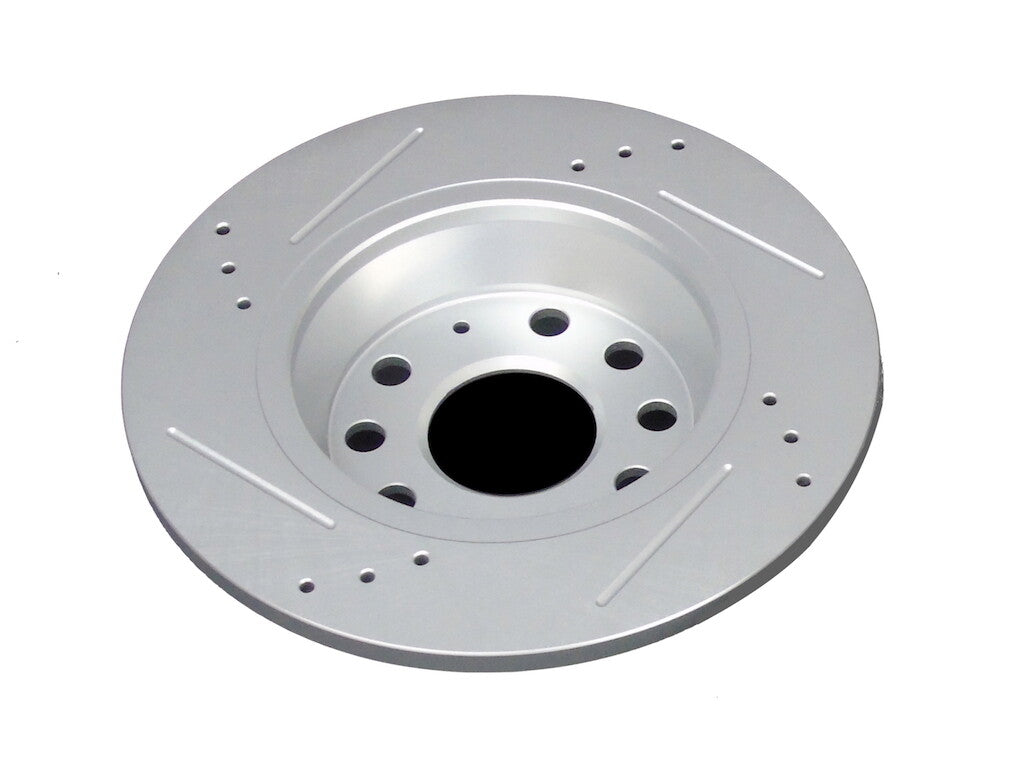 AUDI A3 Q3 GOLF OCTAVIA SUPERB BRAKE DISC DRILLED GROOVED REAR BRAKE PADS 282MM