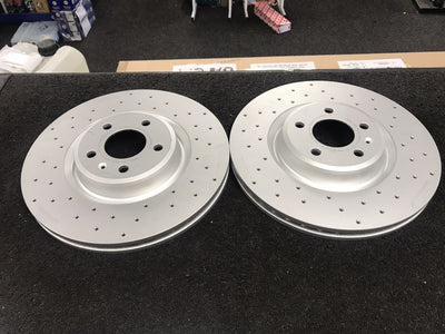 AUDI A4 A6 S4 A5 TFSI QUATTRO SLINE CROSS DRILLED BRAKE DISC FRONT 345MM 