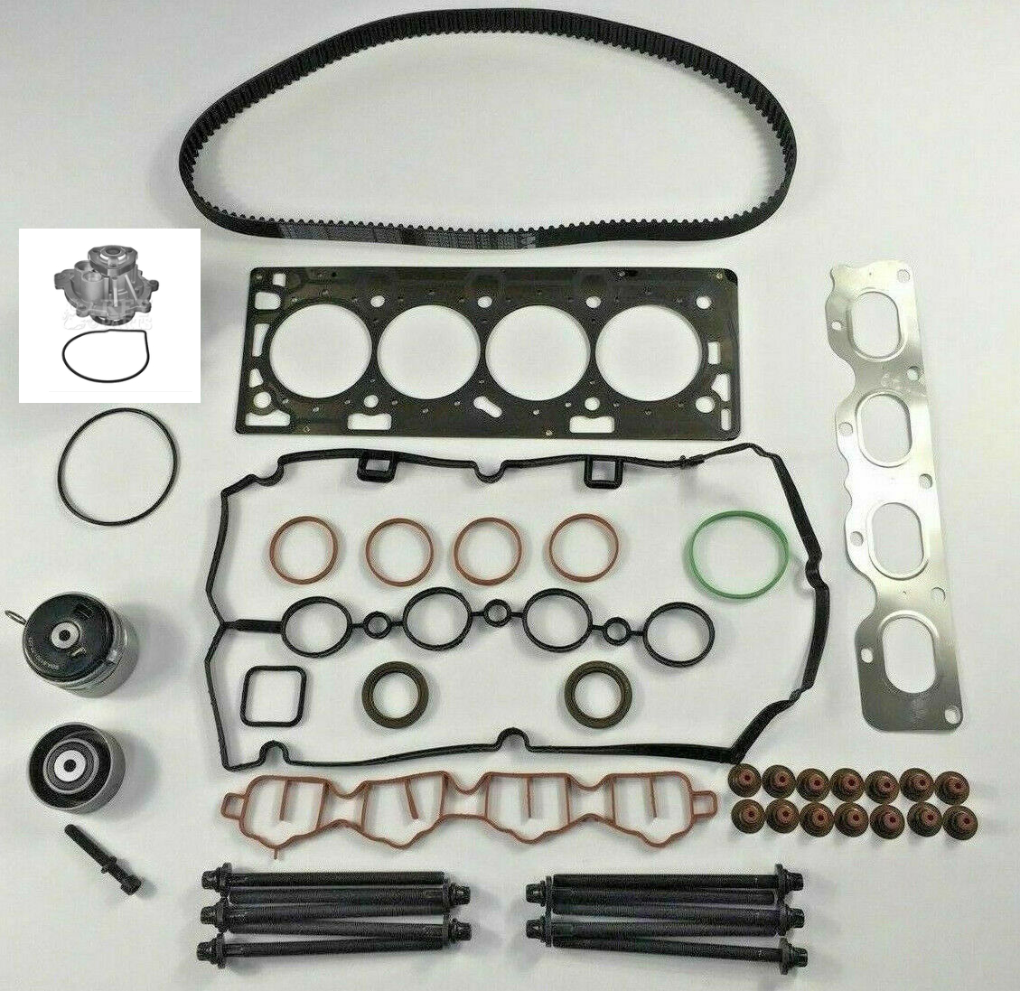 VAUXHALL ASTRA 1.6 Z16XER HEAD GASKET SET BOLTS TIMING BELT KIT WATER PUMP