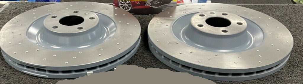 FOR AUDI S8 D3 PERFORMANCE BRAKE DISC DRILLED GROOVED FRONT PAIR 385MM DIAMETER