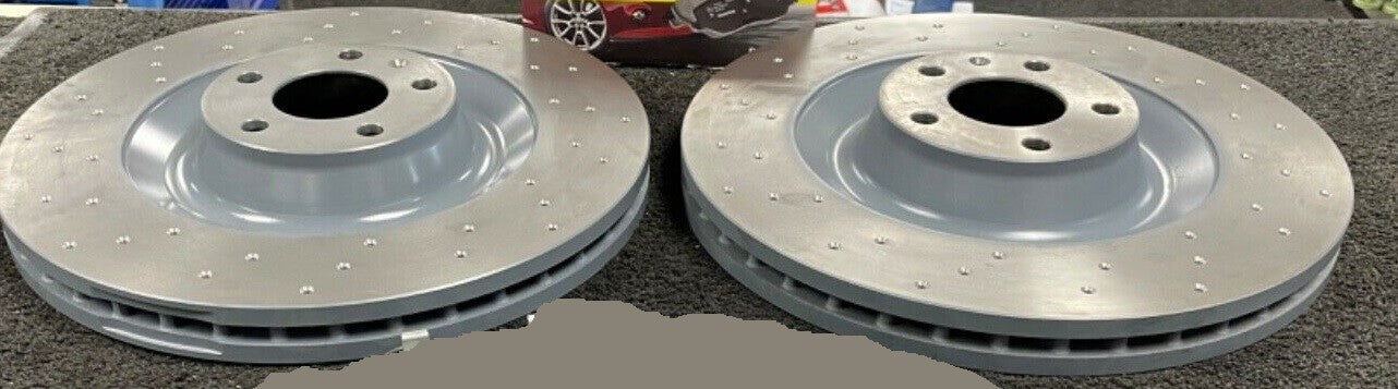FOR AUDI S8 D3 PERFORMANCE BRAKE DISC DRILLED GROOVED FRONT PAIR 385MM DIAMETER