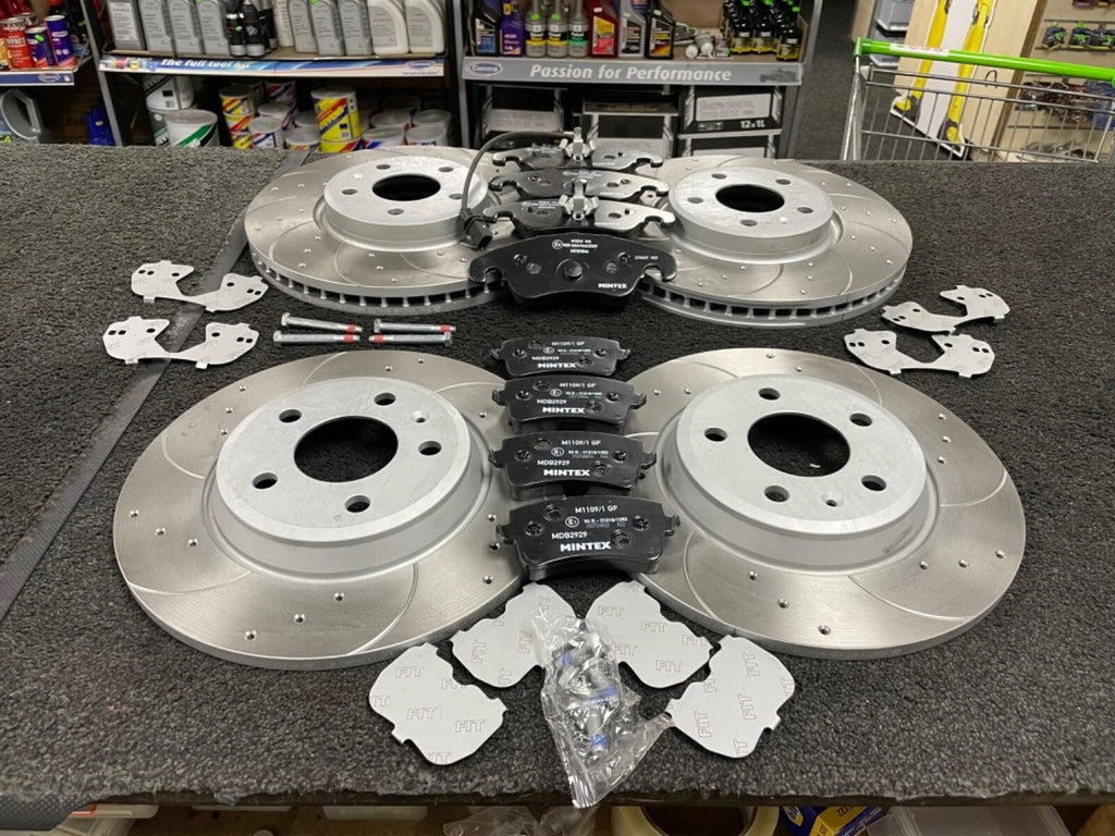 A4 TDI S LINE (MK4 (8K) (B8)) CROSS DRILLED GROOVED BRAKE DISC PAD FRONT REAR