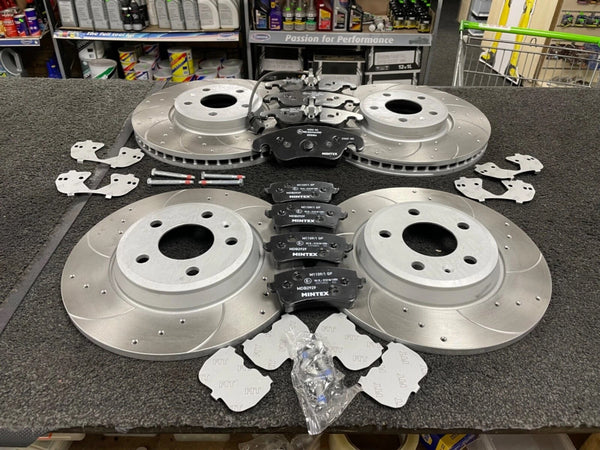 A4 TDI S LINE (MK4 (8K) (B8)) CROSS DRILLED GROOVED BRAKE DISC PAD FRONT REAR