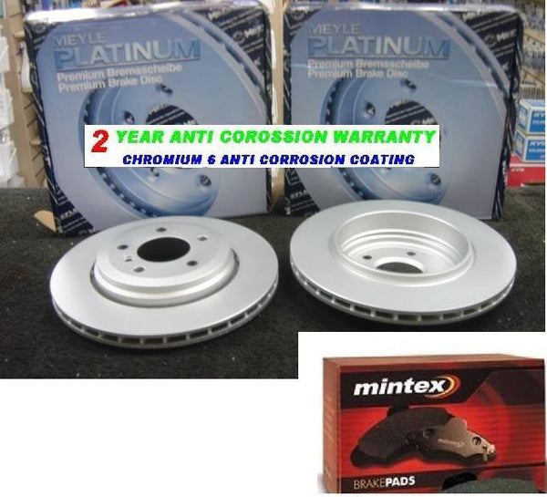 BMW 7 SERIES E65 E66  BRAKE DISC REAR VENTED MEYLE PLATINUM MINTEX BRAKE PADS