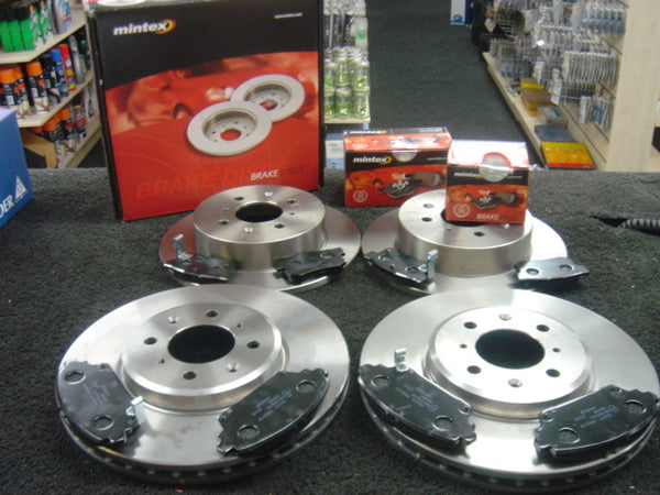 ROVER MG ZR 160 ZS180 BRAKE DISC BRAKE PAD FRIONT REAR SET MINTEX FRONT & REAR