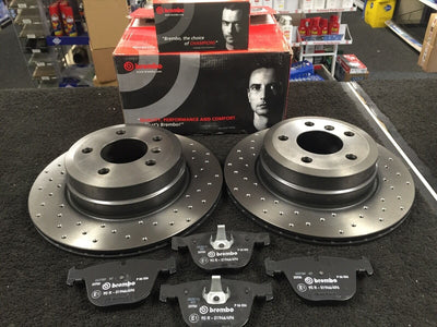 BMW X5 Xdrive 30D MSPORT BRAKE DISC BREMBO CROSS DRILLED BRAKE PADS FRONT 332MM