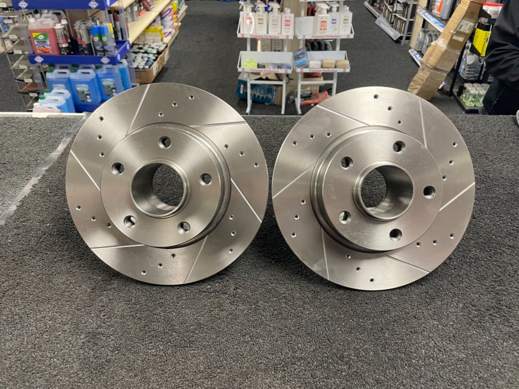VAUXHALL VIVARO RENAULT TRAFIC BRAKE DISC DRILLED GROOVED BOSCH  0986479144