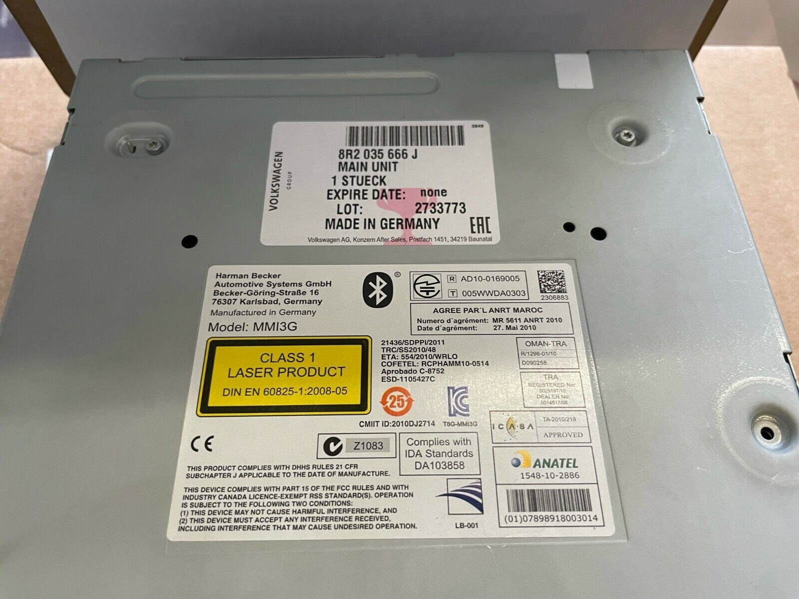 AUDI A4 A5 Q5 RS4 RS5 MMI MULTI MEDIA UNIT 8R2035666J *GENUINE AUDI BRAND NEW