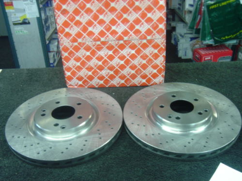 FOR CLK200 220 240 270CDI 280 320 350 BRAKE DISC CROSS DRILLED FRONT 330mm