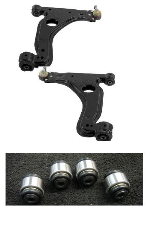 VAUXHALL VECTRA B 1995-2002 2 LOWER WISHBONE ARMS 4 REAR ROSE BUSHES