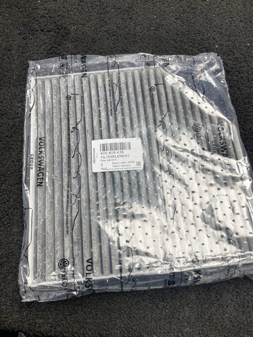 AUDI A8 D4 4H W12 TDi BiTDI QUATTRO POLLEN FILTER 4H0819439 GENUINE AUDI