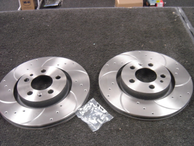 VW  GOLF MK4  1.9GTTDI 1.8GTI BRAKE DISC BREMBO DRILLED GROOVED BRAKE DISC FRONT