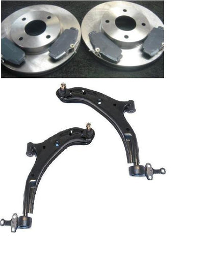 FOR NISSAN ALMERA N16 1.5 1.8 2.0 2.2 DCI 2 WISHBONE ARMS FRONT BRAKE DISC PADS 