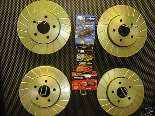 FOR HYUNDAI COUPE 2.0 2.7 02> FRONT REAR GROOVED BRAKE DISC