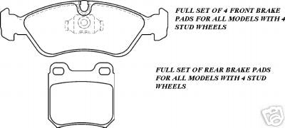 VAUXHALL VECTRA BRAKE PADS MINTEX FRONT REAR
