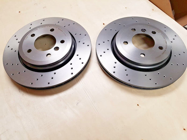 BMW 330 330D 330CI E46 BRAKE DISCS CROSS DRILLED REAR  320MM