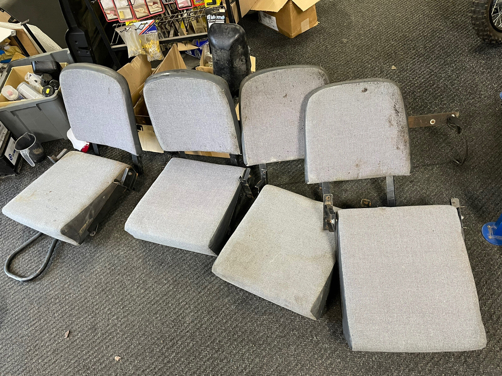 LAND ROVER DEFENDER  90 110 TDI TD5 REAR DICKY FLIP SEATS X 4